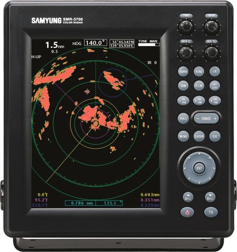 Samyung SMR-3700, zaslon radara s radarskom slikom